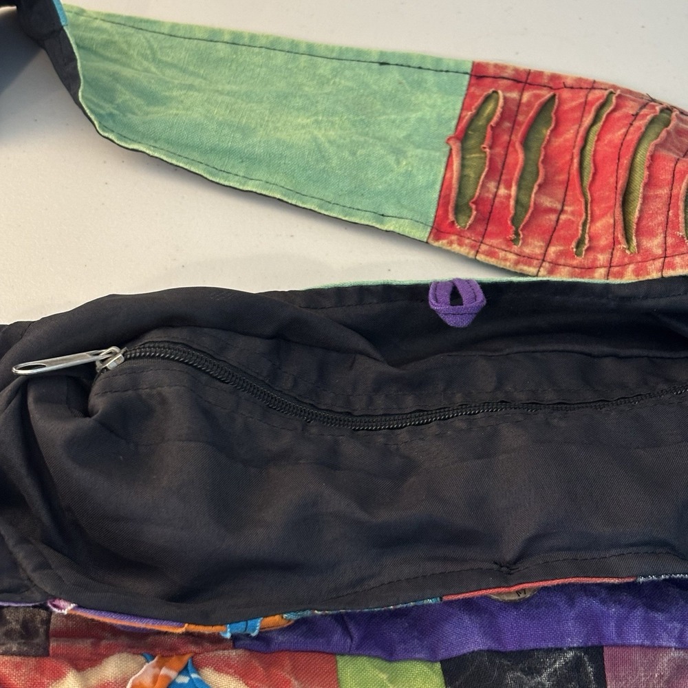 Aller Simplement boho Hippie Patchwork Hobo Bag C… - image 10